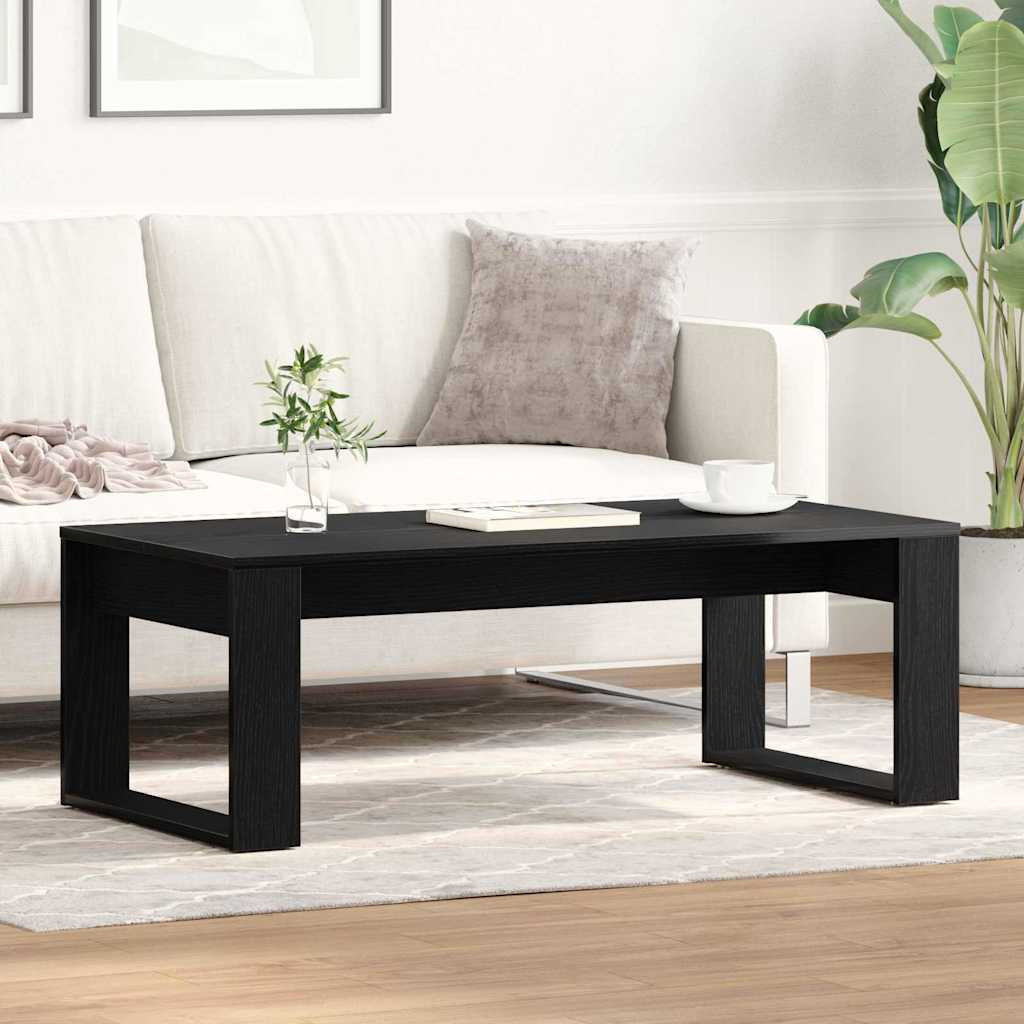 vidaXL Couchtisch Schwarz Eichen-Optik 102 x 50 x 35 cm Holzwerkstoff