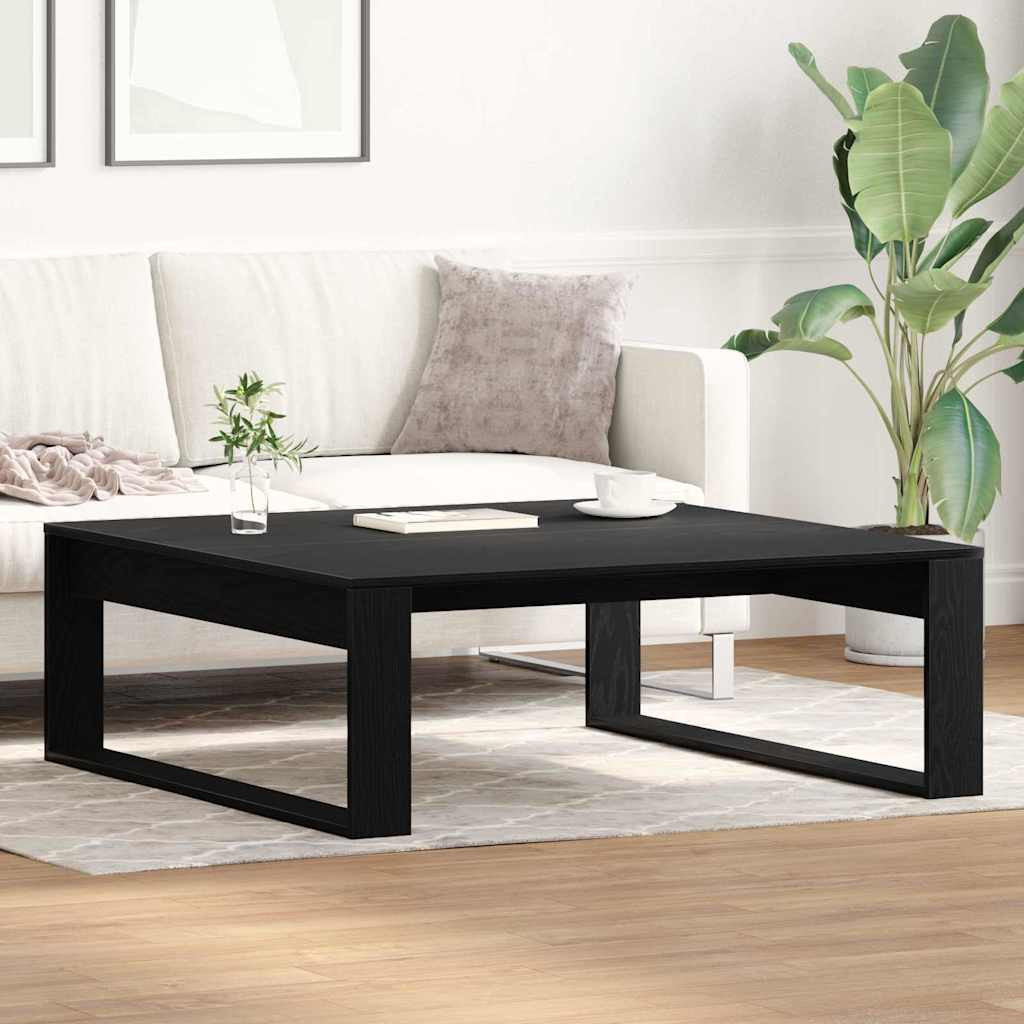 vidaXL Couchtisch Schwarz Eichen-Optik 100 x 100 x 35 cm Holzwerkstoff