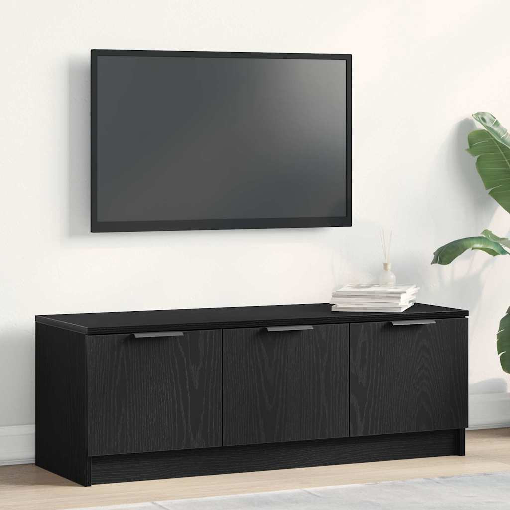 vidaXL TV-Schränk Schwarz Eichen-Optik 102 x 35 x 36,5 cm