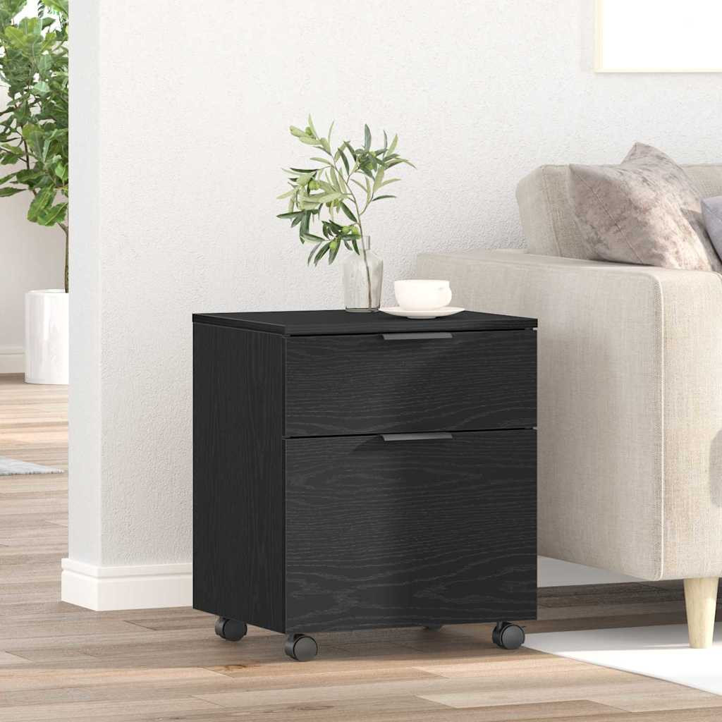 vidaXL Aktenschrank Schwarz Eichen-Optik 45 x 38 x 54 cm Holzwerkstoff
