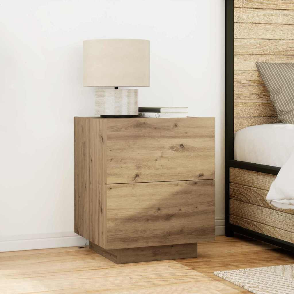 vidaXL Nachttisch 2 Stk. Artisan-Eiche 45 x 40 x 55 cm Holzwerkstoff