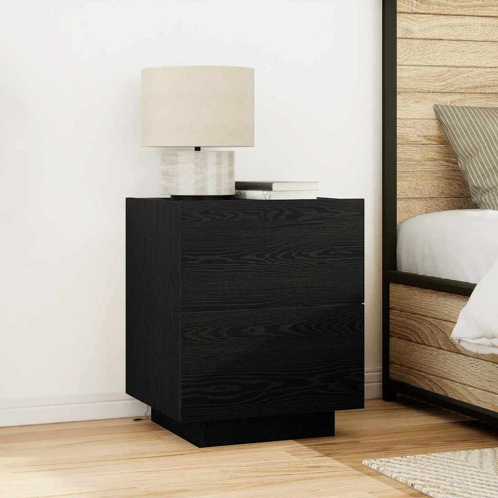 vidaXL Nachttisch Schwarz Eichen-Optik 45 x 40 x 55 cm Holzwerkstoff