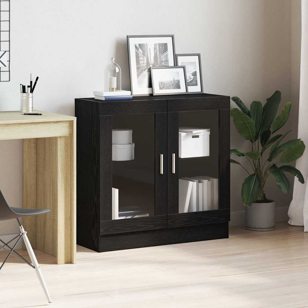 vidaXL Bücherregal Schwarz Eichen-Optik 82,5 x 30,5 x 80 cm