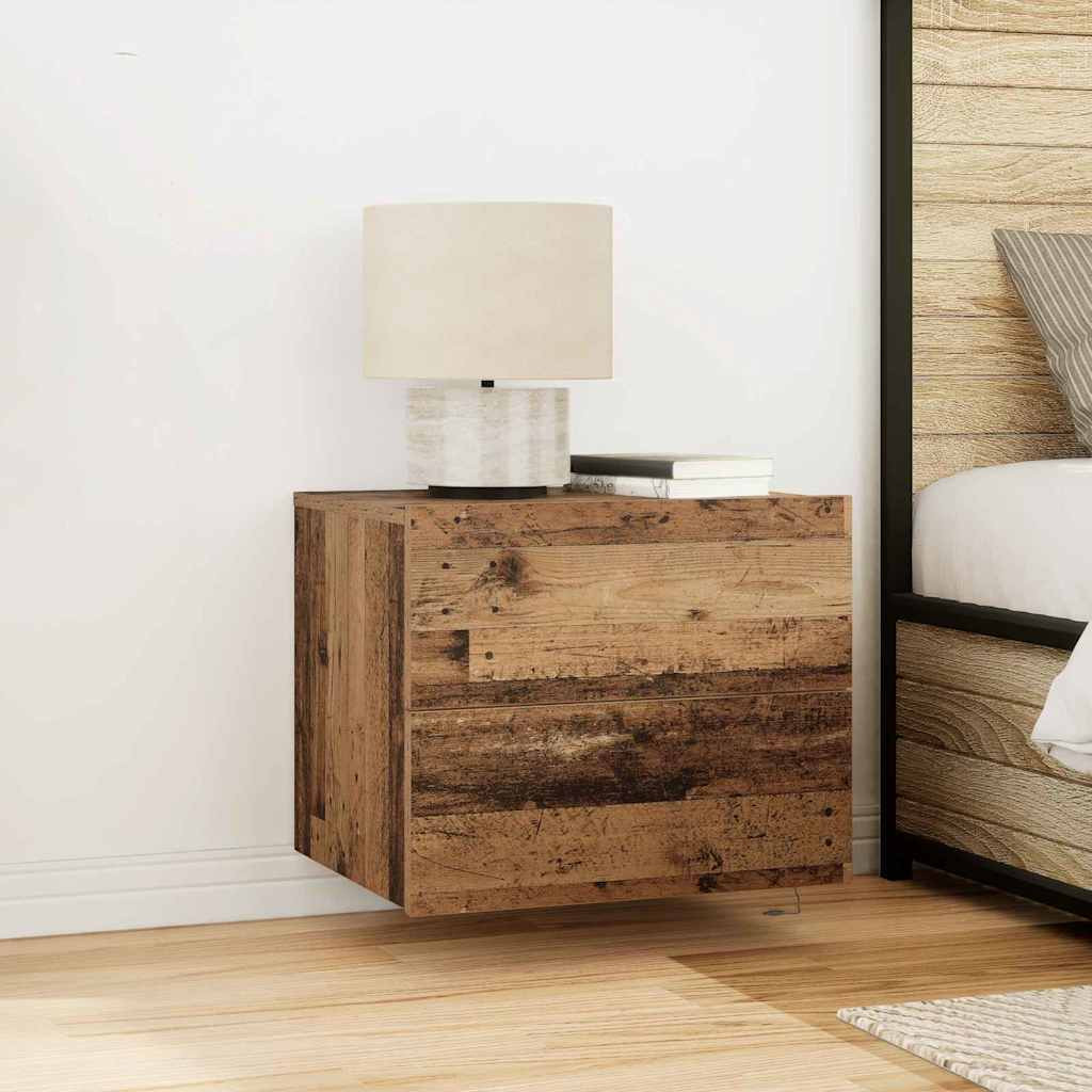 vidaXL Nachttisch 2 pcs Altholz 50 x 39 x 41 cm Holzwerkstoff