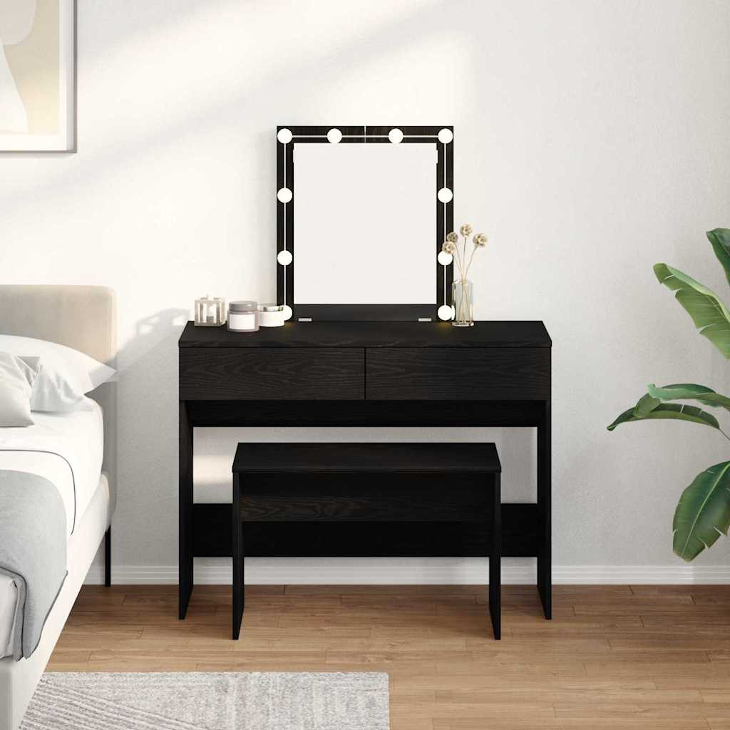 vidaXL Kleiderhocker Schwarz Eichen-Optik 70 x 35 x 45 cm