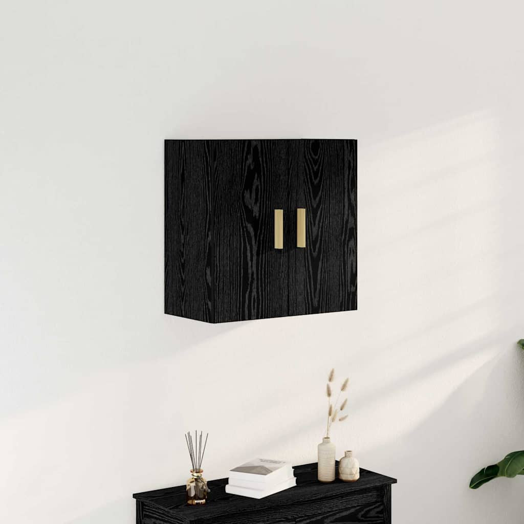 vidaXL Wandschrank Schwarz Eichen-Optik 60 x 30 x 60 cm Holzwerkstoff
