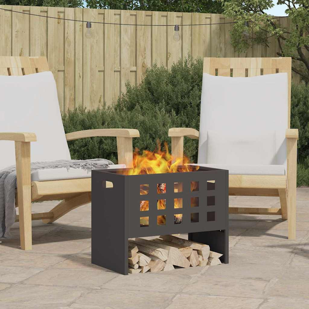 vidaXL Feuerstelle Schwarz 50 x 30 x 40 cm Stahl