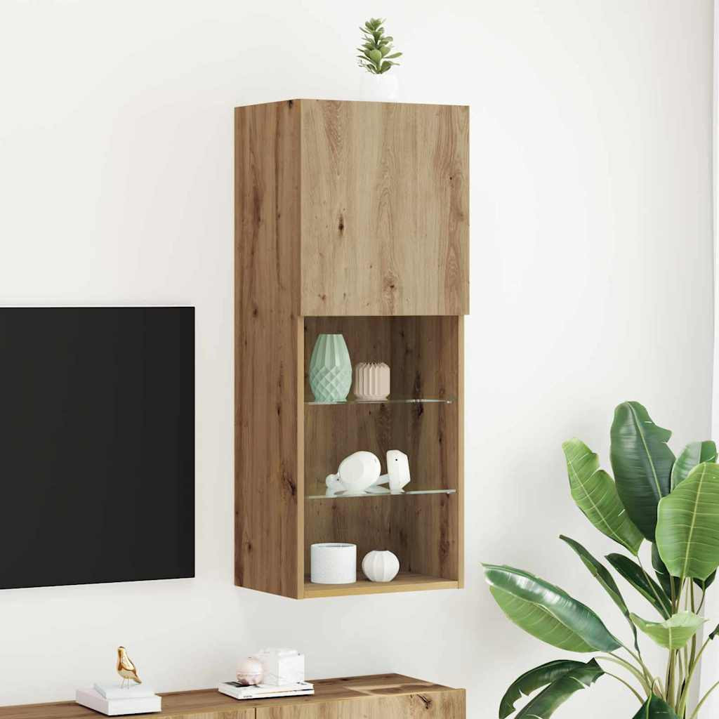 vidaXL TV-Schrankset 40,5 x 30 x 102 cm Artisan-Eiche Holzwerkstoff