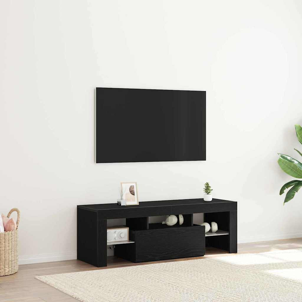 vidaXL TV-Schränk Schwarz Eichen-Optik 120 x 35 x 40 cm Holzwerkstoff