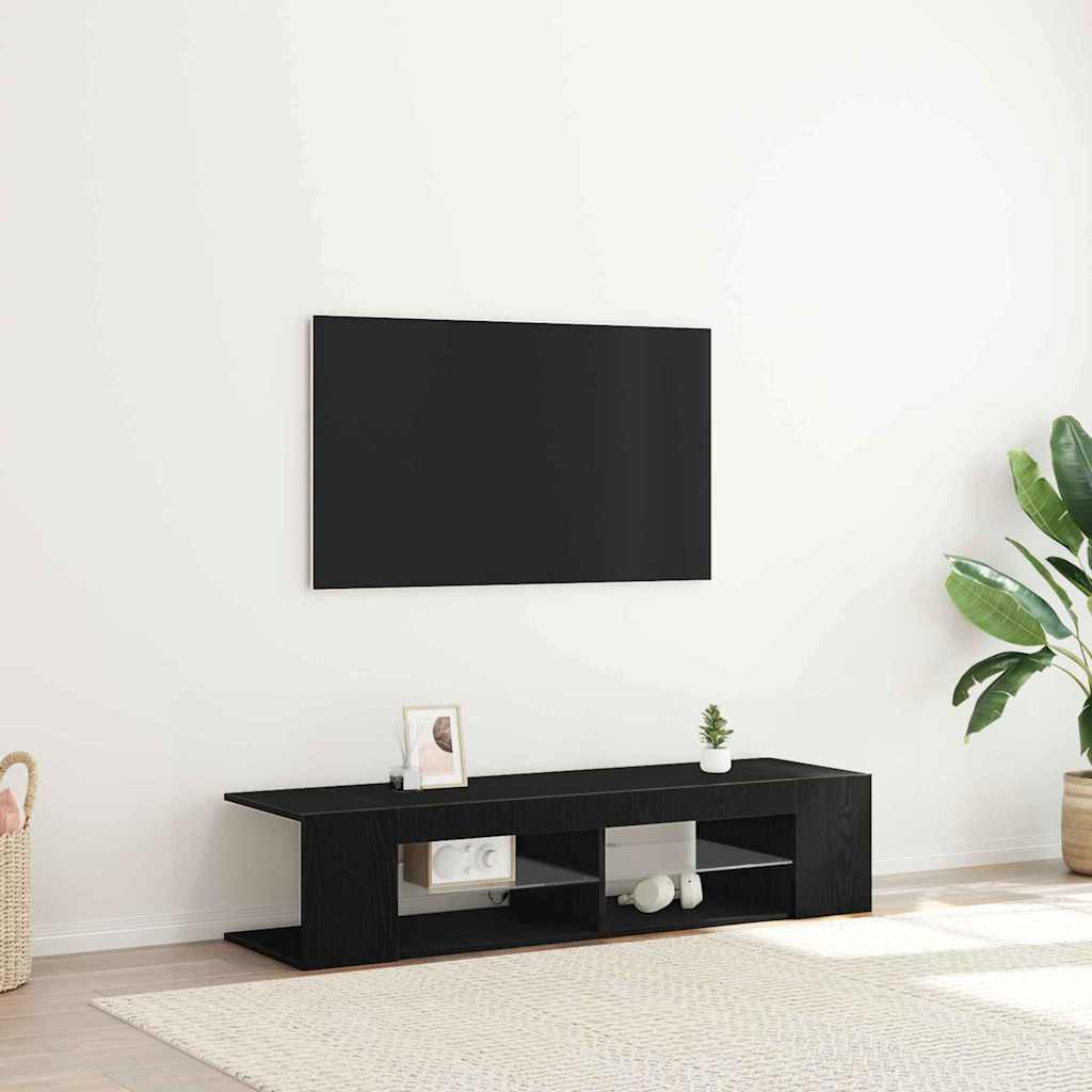 vidaXL TV-Schränk Schwarz Eichen-Optik 135 x 39 x 30 cm Holzwerkstoff