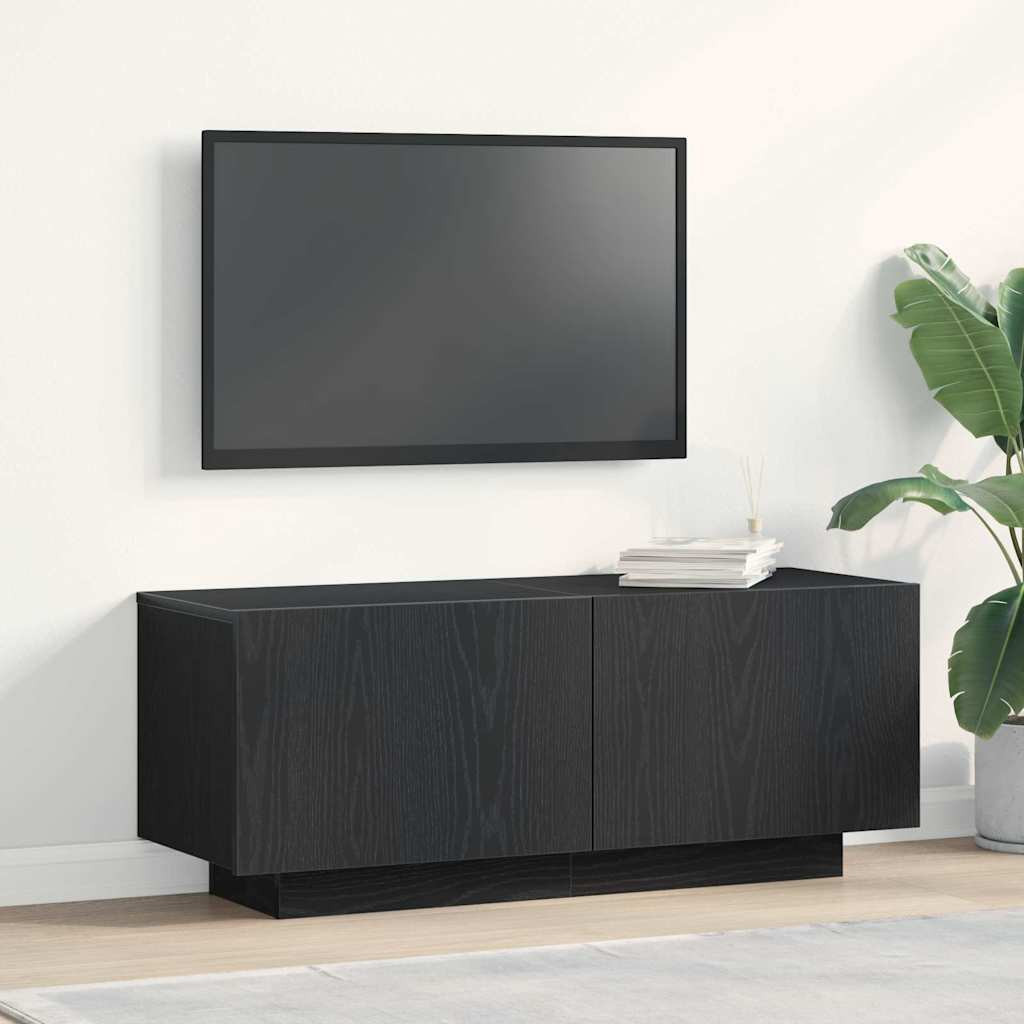 vidaXL TV-Schränk Schwarz Eichen-Optik 100 x 35 x 40 cm Holzwerkstoff