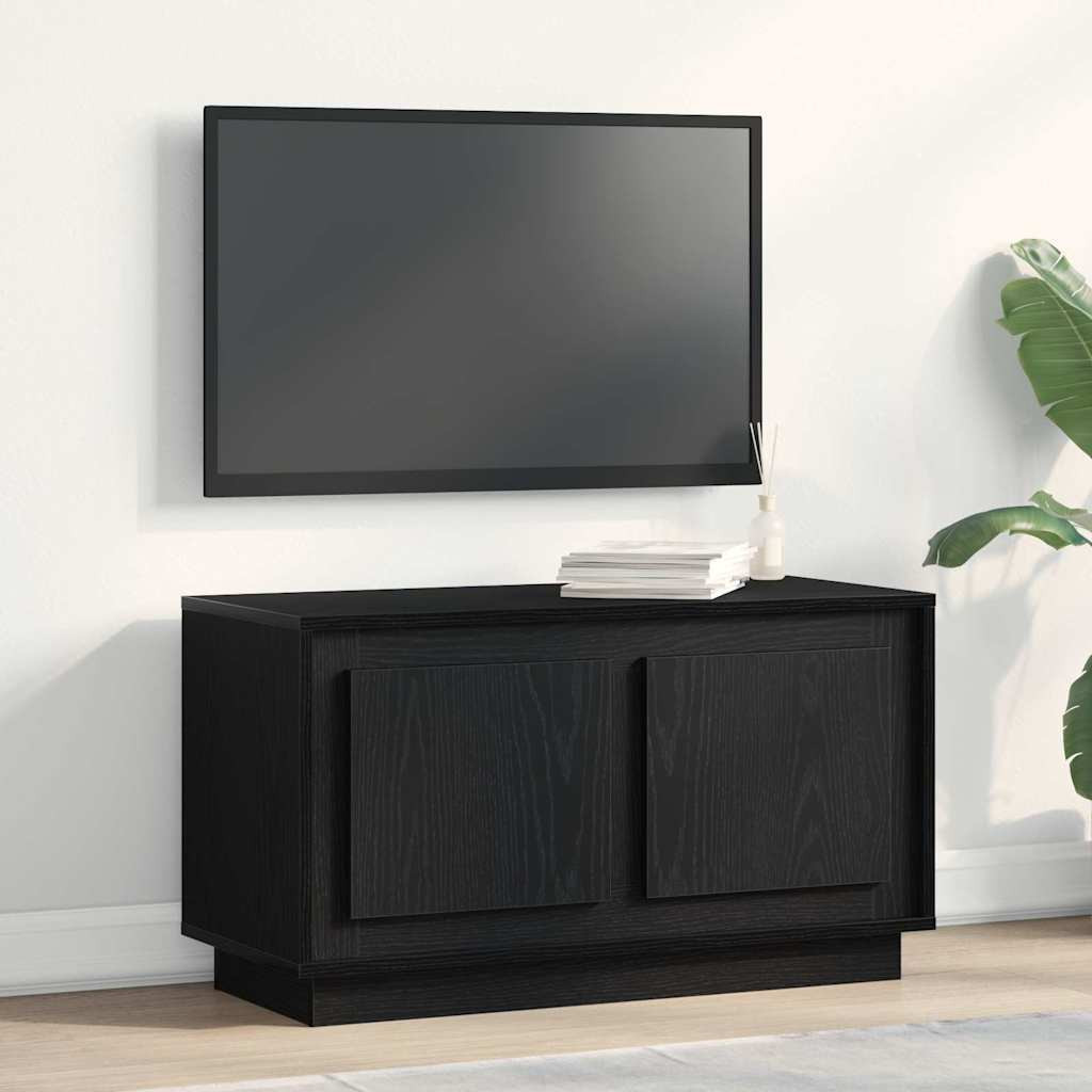 vidaXL TV-Schränk Schwarz Eichen-Optik 80 x 35 x 45 cm Holzwerkstoff