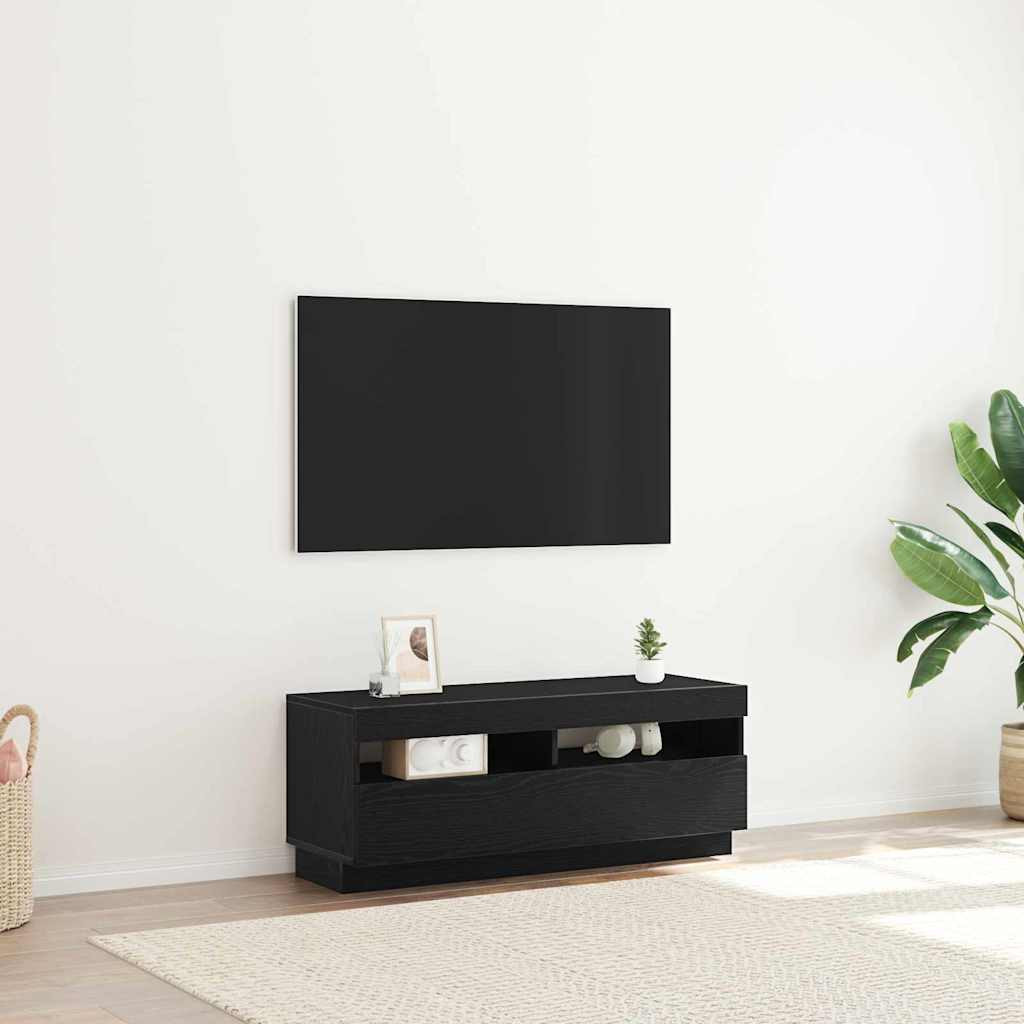 vidaXL TV-Schränk Schwarz Eichen-Optik 100 x 35 x 40 cm Holzwerkstoff