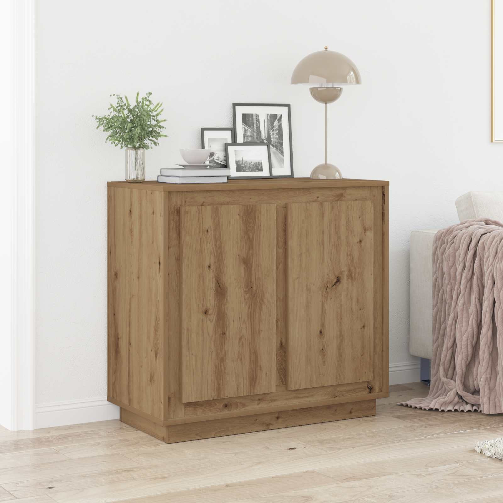 vidaXL Sideboard Artisan-Eiche 80 x 40 x 75 cm Holzwerkstoff