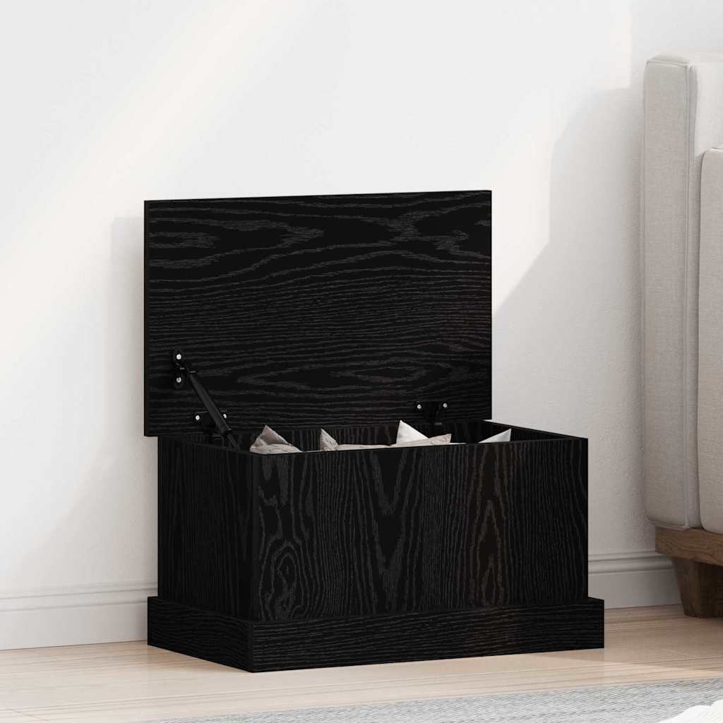 vidaXL Aufbewahrungsbox Schwarz Eichen-Optik 50 x 30 x 28 cm