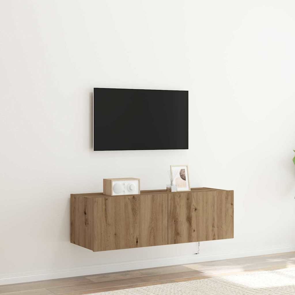 vidaXL TV-Wandschrank 100 x 35 x 31 cm Artisan-Eiche Holzwerkstoff
