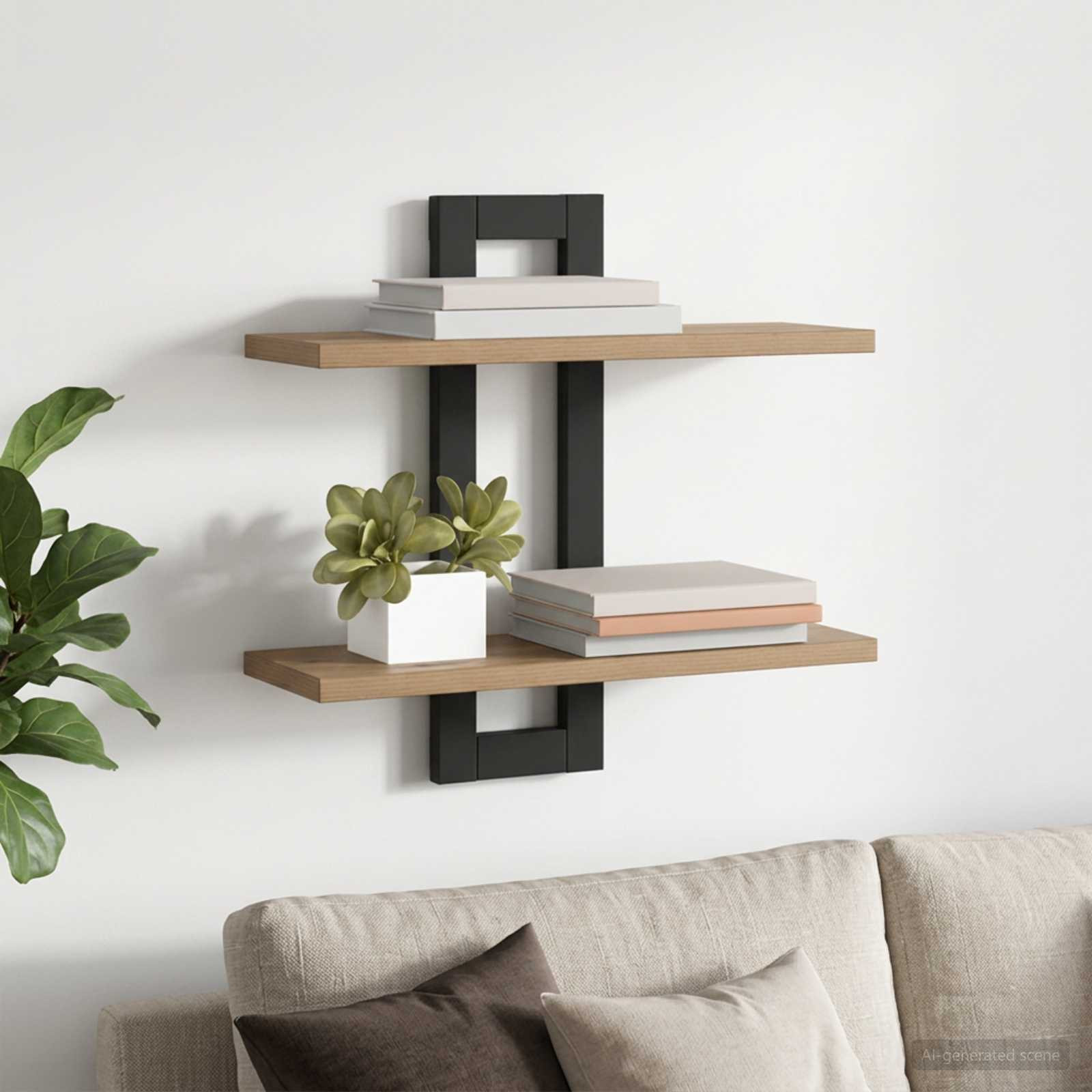 vidaXL Schweberegale Artisan-Eiche 40 x 15 x 40 cm Holzwerkstoff