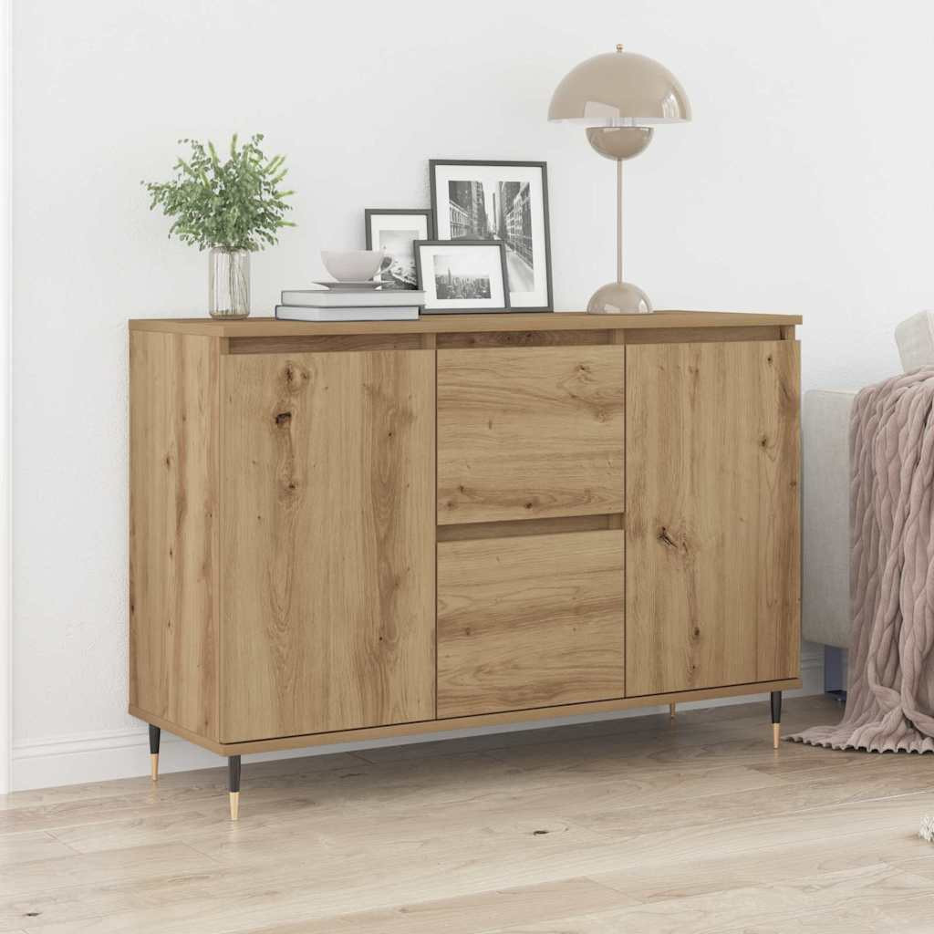 vidaXL Sideboard Artisan-Eiche 101,5 x 35 x 70 cm Holzwerkstoff