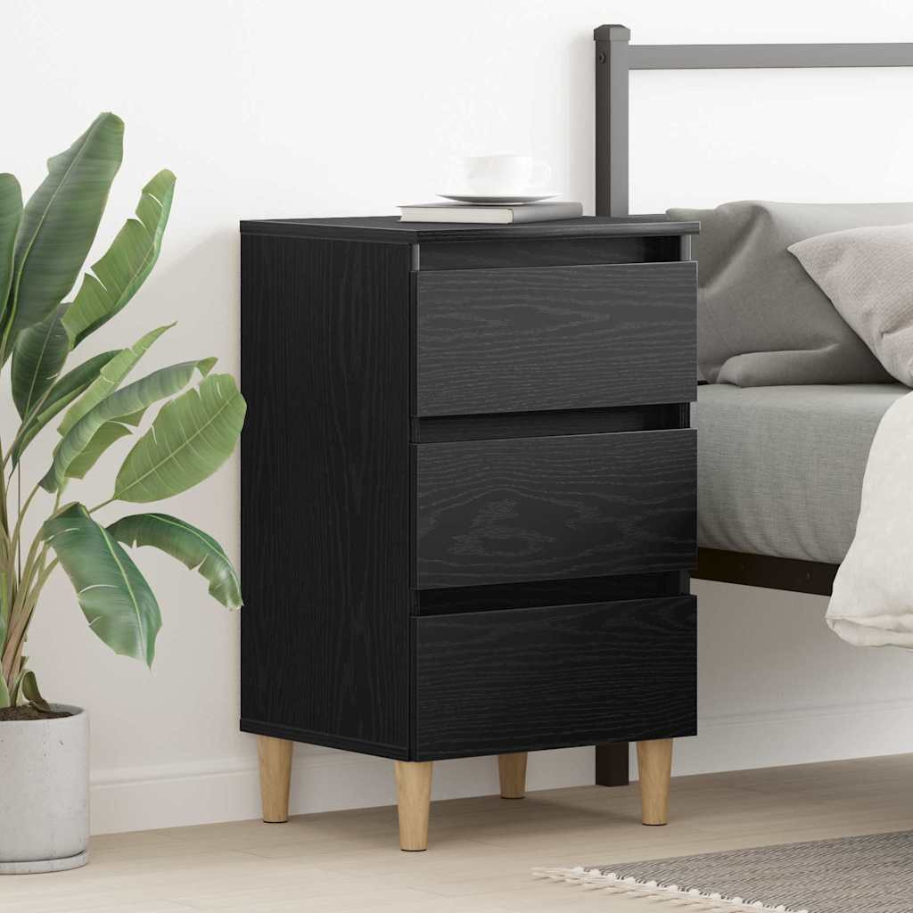 vidaXL Nachttisch Schwarz Eichen-Optik 40 x 35 x 69 cm Holzwerkstoff