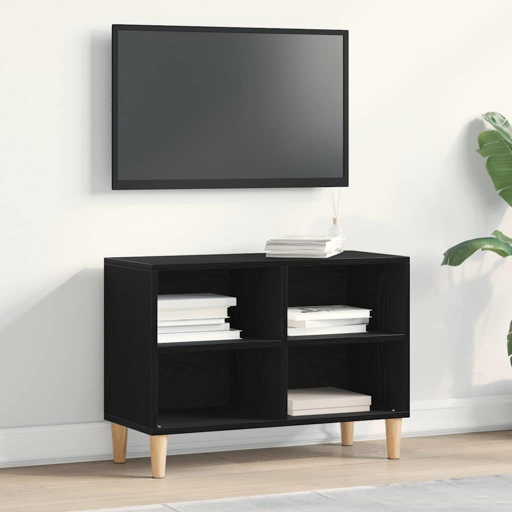 vidaXL TV-Schränk Schwarz Eichen-Optik 69,5 x 30 x 50 cm Holzwerkstoff