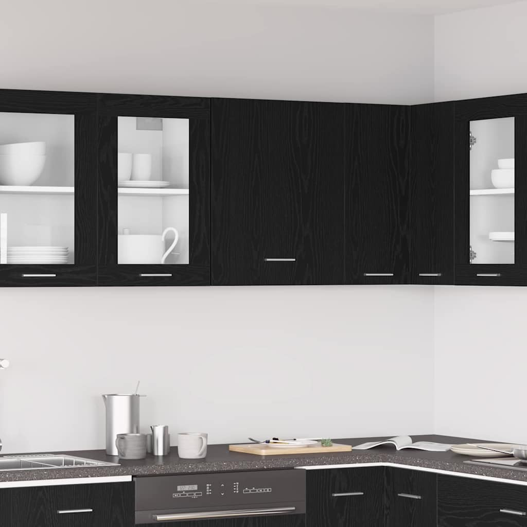 vidaXL Hängeschrank Schwarz Eichen-Optik 50 x 31 x 60 cm Holzwerkstoff