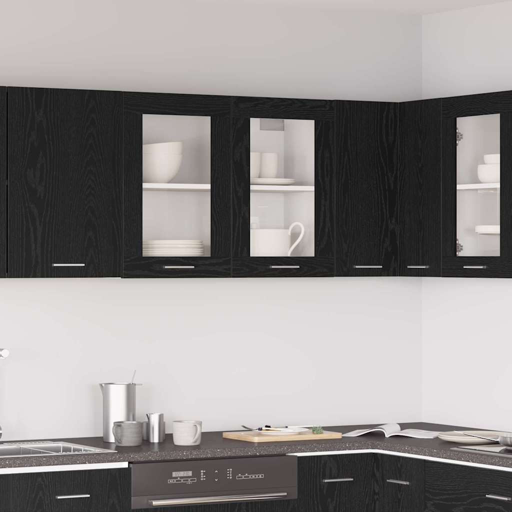 vidaXL Hängeschrank Lyon Schwarz Eichen-Optik 80 x 31 x 60 cm