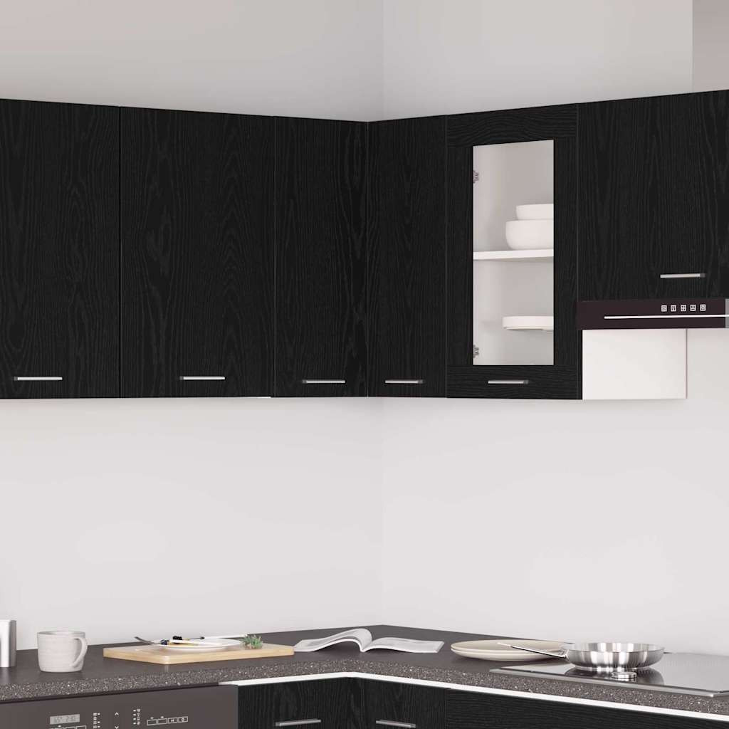 vidaXL Hängeschrank Lyon Schwarz Eichen-Optik 57 x 57 x 60 cm