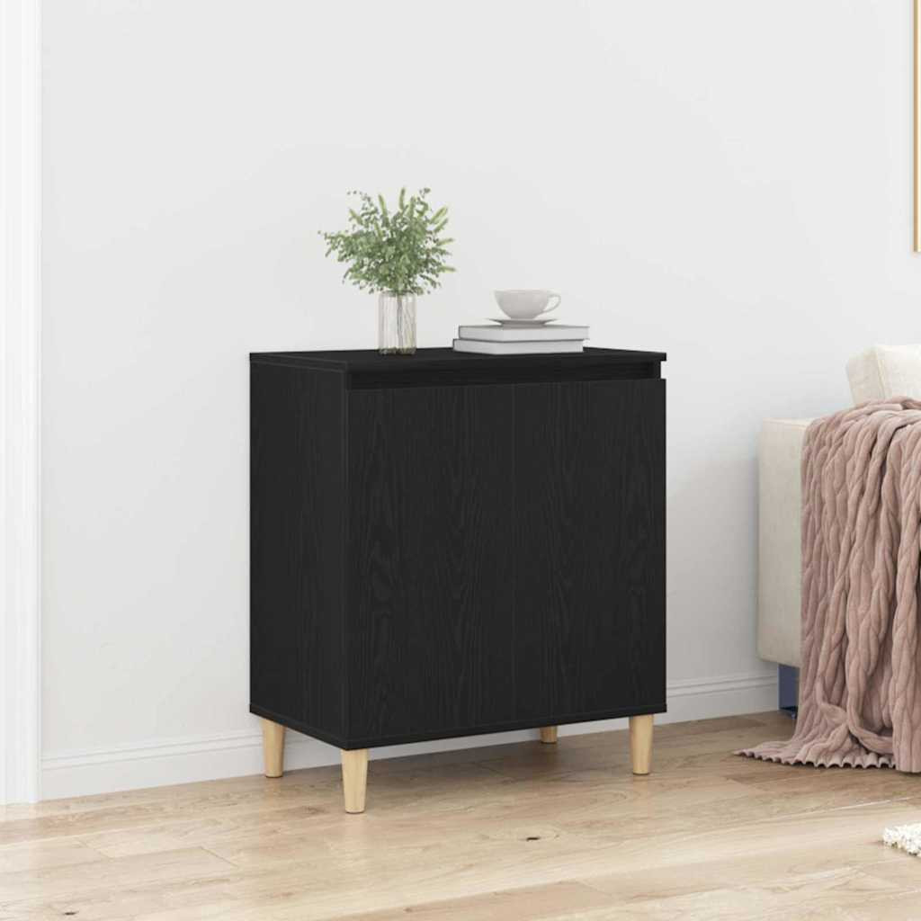 vidaXL Sideboard Schwarz Eichen-Optik 60 x 35 x 70 cm Holzwerkstoff