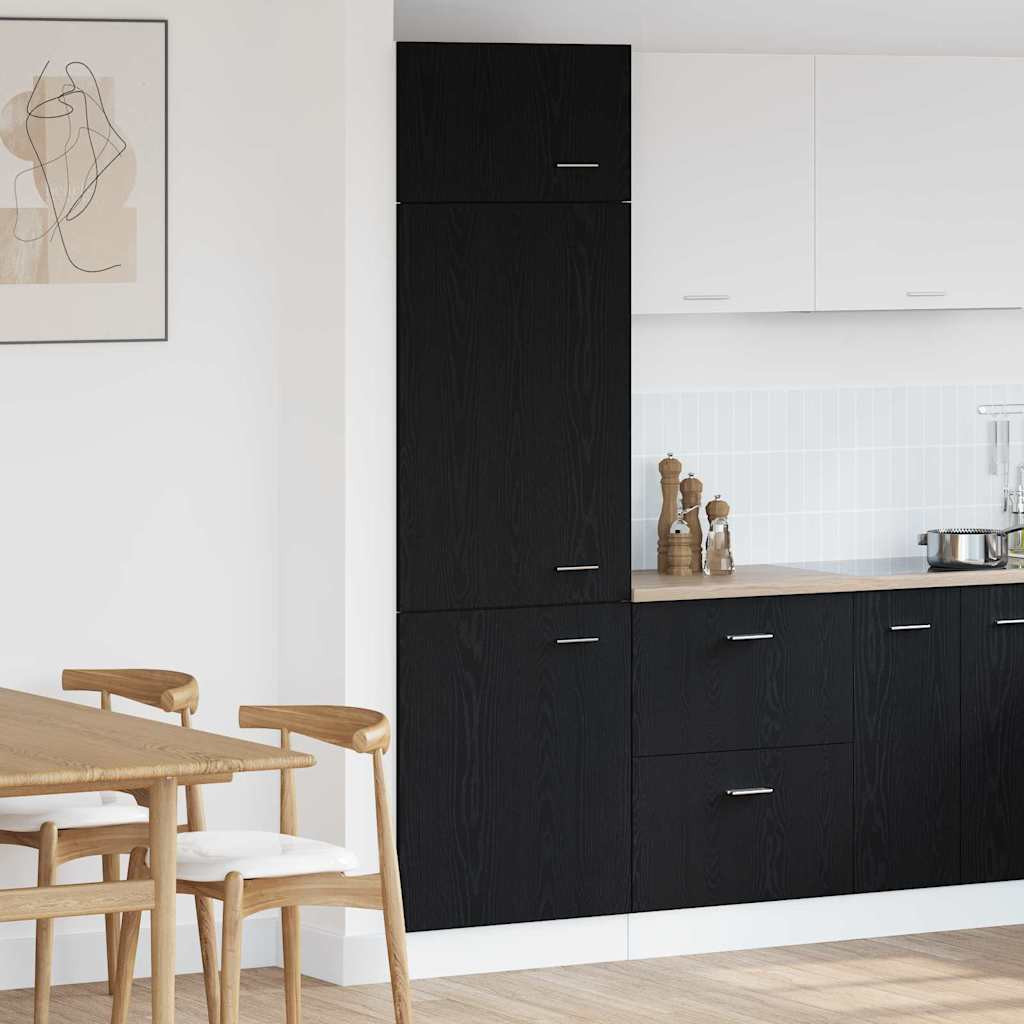 vidaXL Hängeschrank Lyon Schwarz Eichen-Optik 60 x 31 x 207 cm