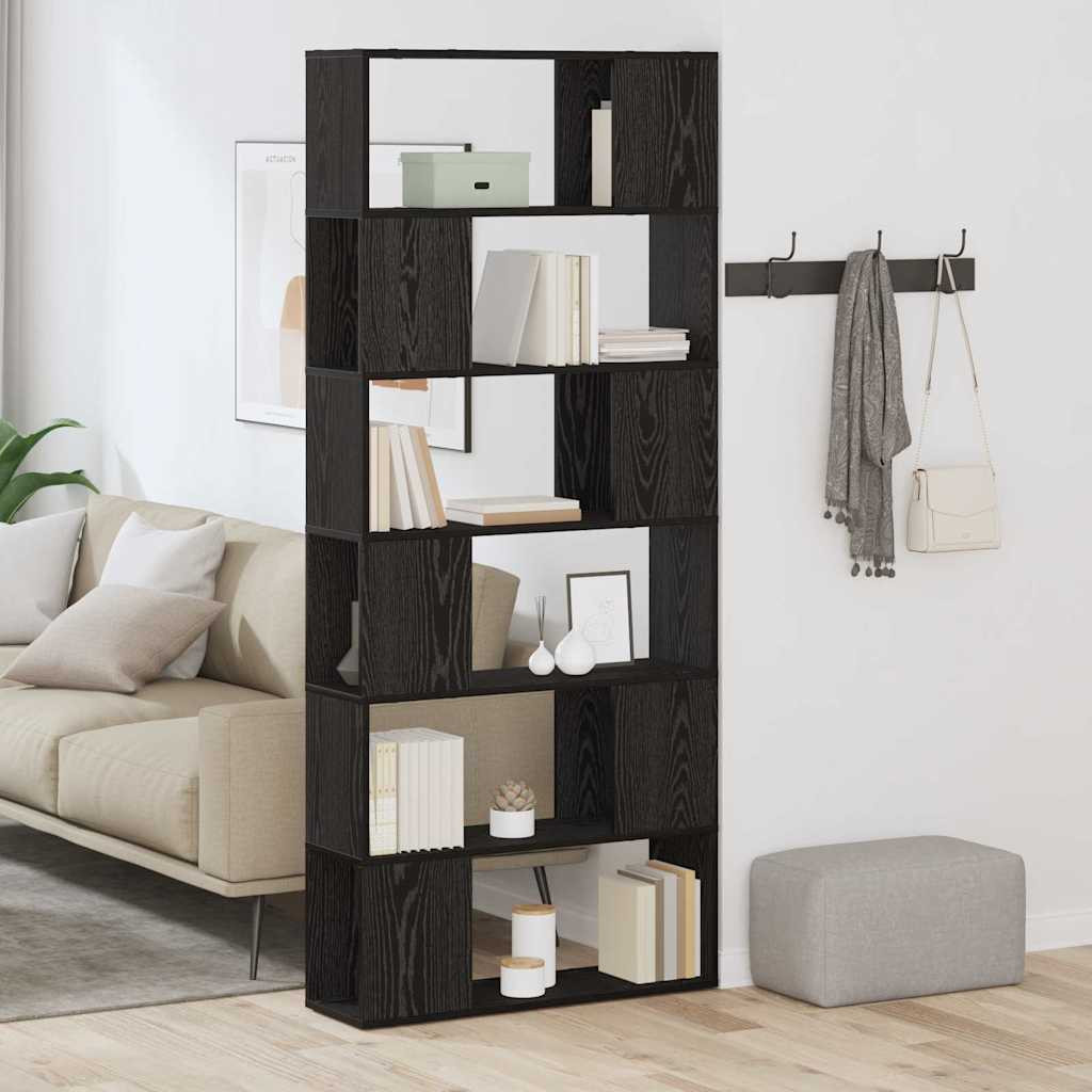 vidaXL TV-Schrankset Schwarz 80 x 24 x 186 cm Holzwerkstoff