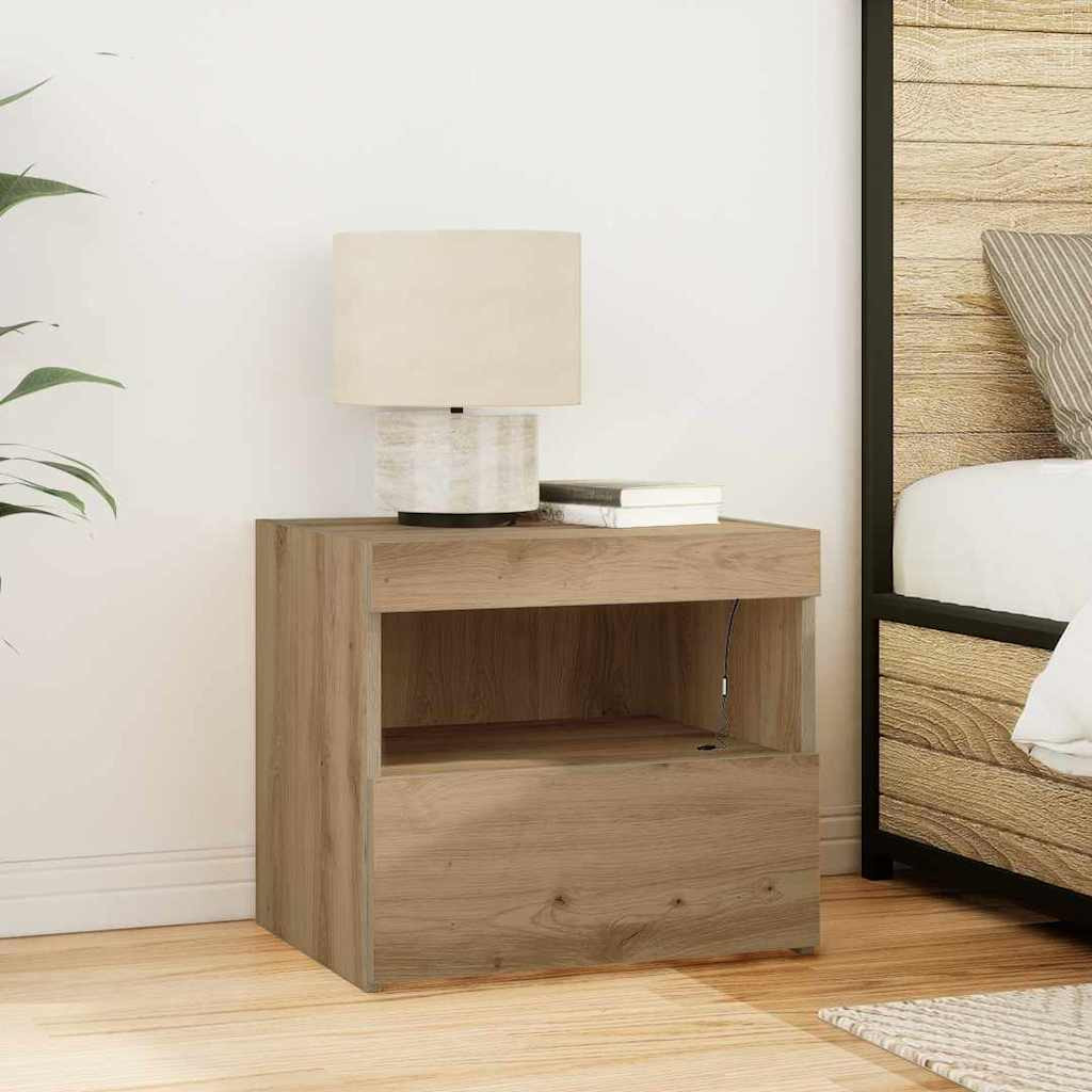 vidaXL Nachttisch Artisan-Eiche 50 x 40 x 45 cm Holzwerkstoff