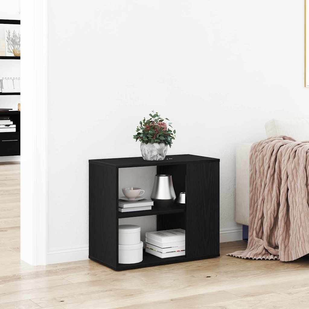 vidaXL Sideboard Schwarz Eichen-Optik 60 x 30 x 50 cm Holzwerkstoff