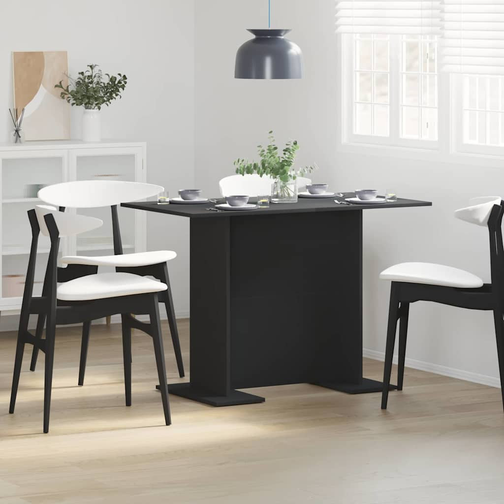 vidaXL Esstisch Schwarz 110 x 60 x 75 cm Holzwerkstoff