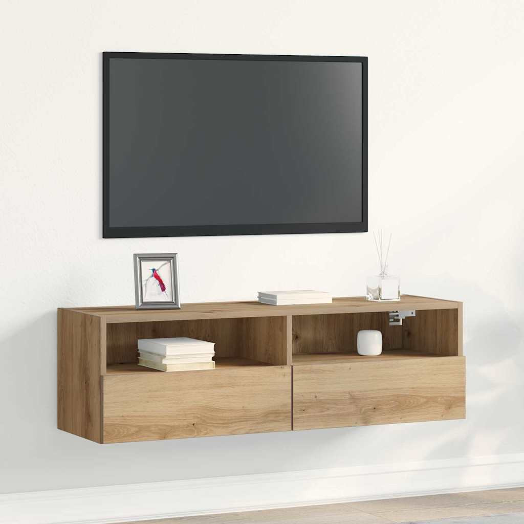 vidaXL TV-Wandschrank 100 x 30 x 30 cm Artisan-Eiche Holzwerkstoff