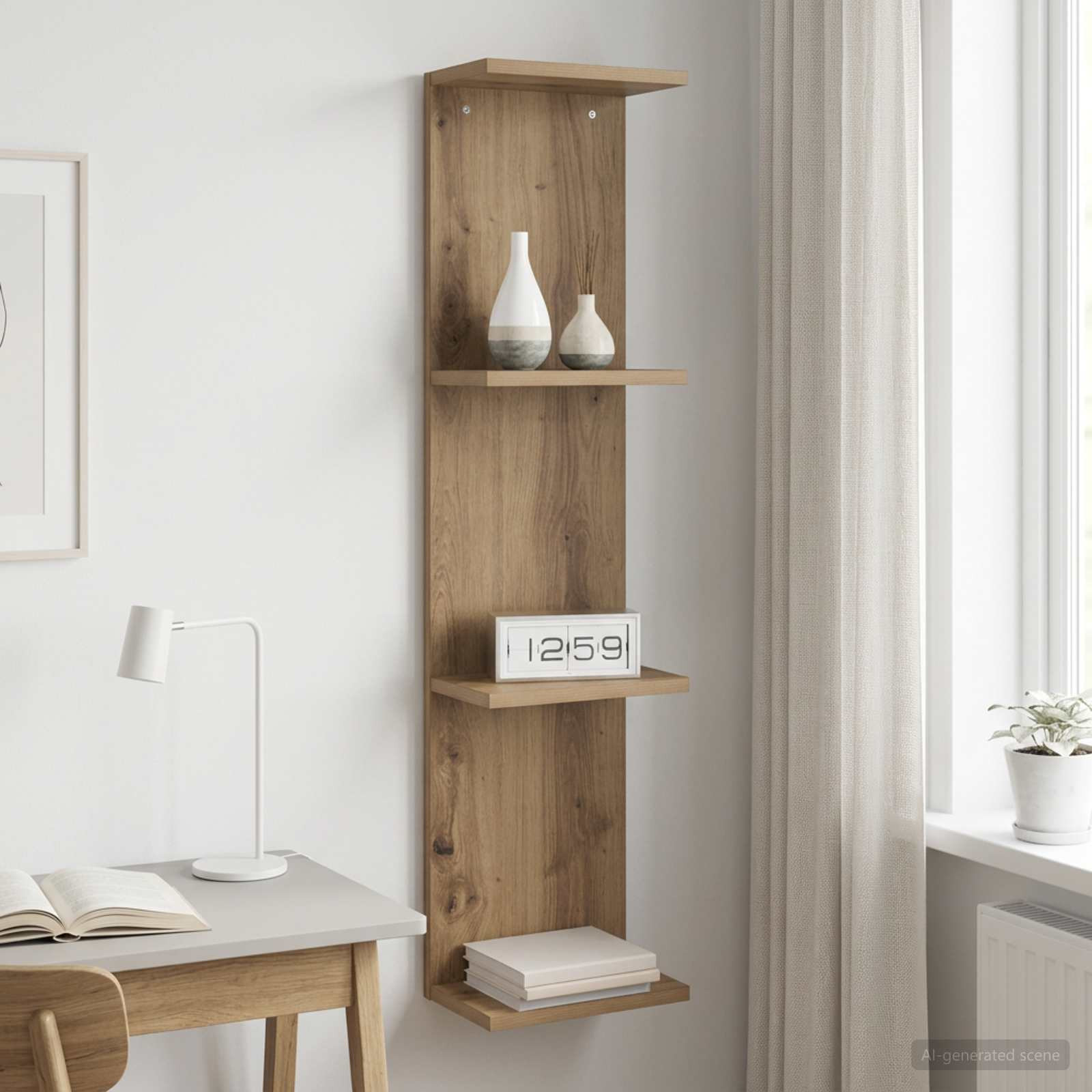 vidaXL Wandregal Artisan-Eiche 22 x 15 x 100 cm Holzwerkstoff