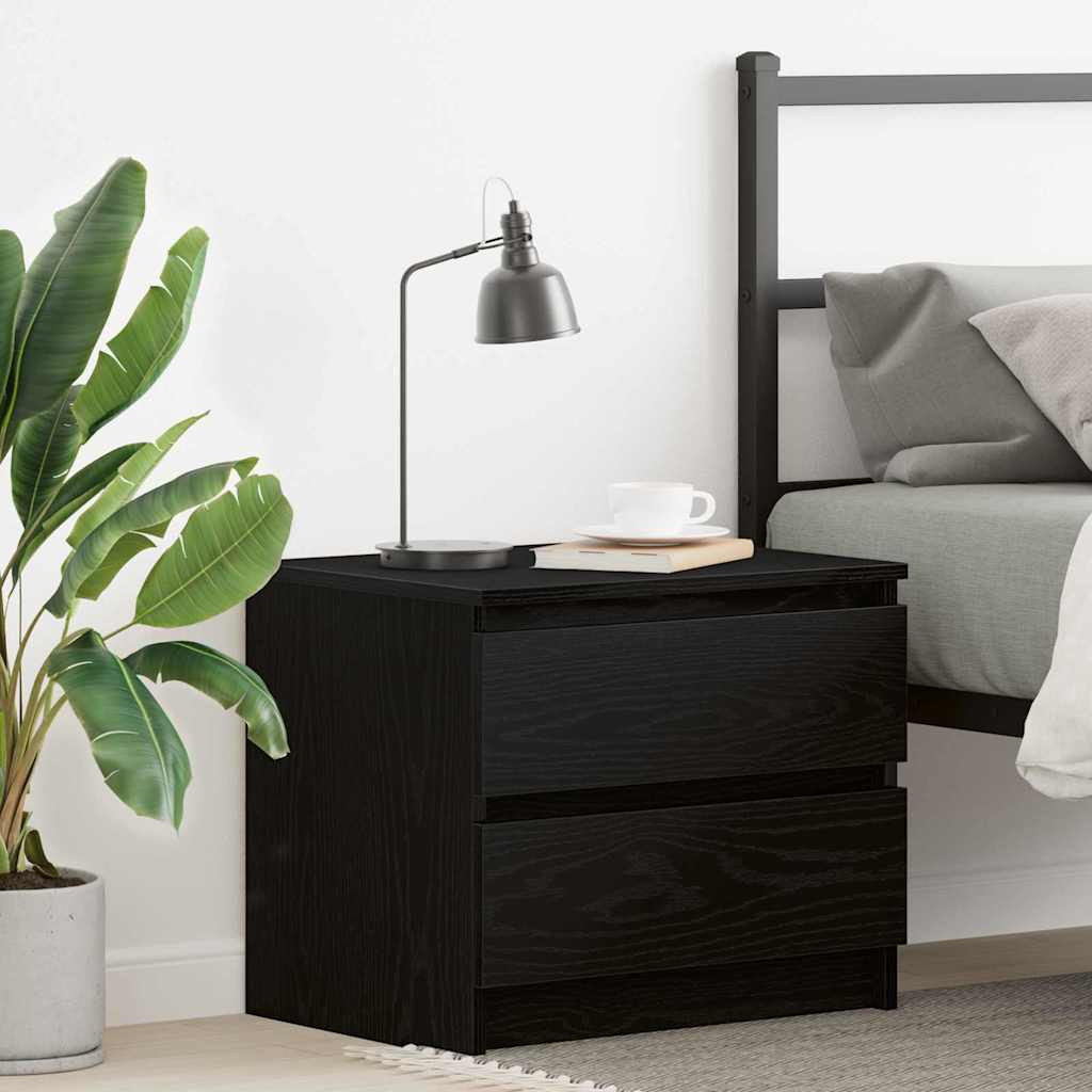 vidaXL Nachttisch Schwarz Eichen-Optik 50 x 40 x 43,5 cm Holzwerkstoff