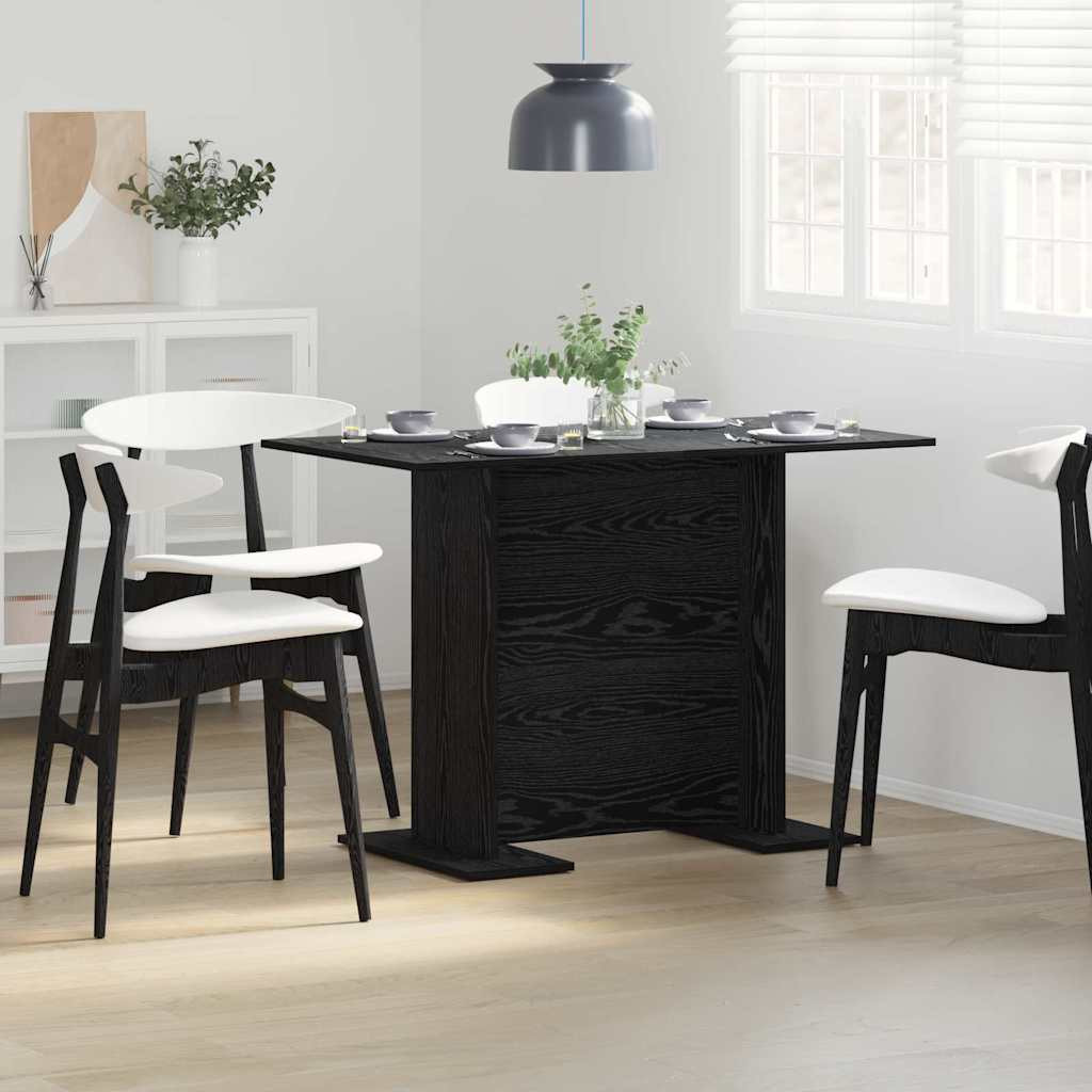 vidaXL Esstisch Schwarz Eichen-Optik 110 x 60 x 75 cm Holzwerkstoff