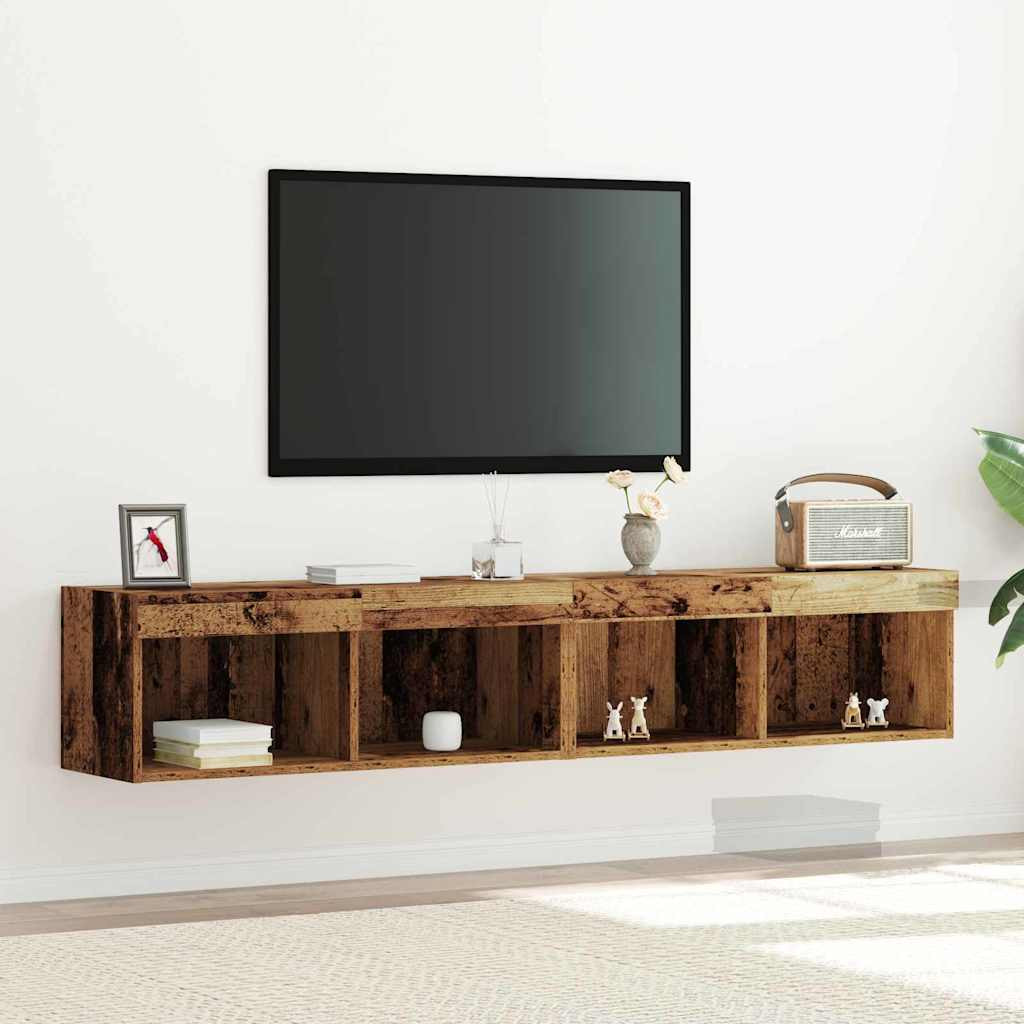 vidaXL TV-Schrankset 2 pcs Altholz 80 x 30 x 30 cm Holzwerkstoff
