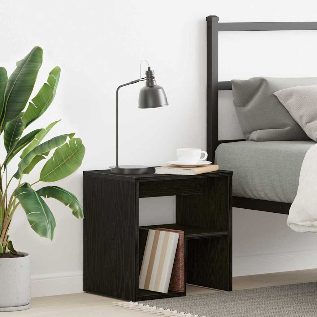 vidaXL Nachttisch Schwarz Eichen-Optik 40 x 30 x 40 cm Holzwerkstoff