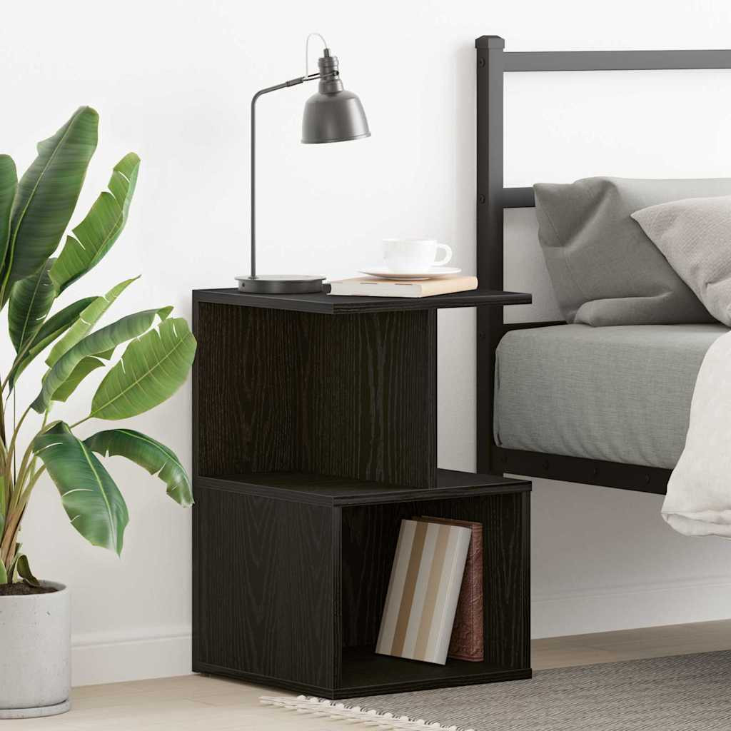 vidaXL Nachttisch Schwarz Eichen-Optik 35 x 35 x 55 cm Holzwerkstoff