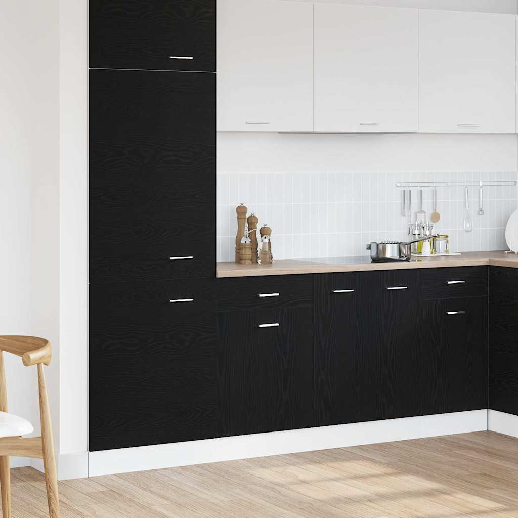 vidaXL Hängeschrank mit Regal Schwarz Eichen-Optik 50 x 46 x 81,5 cm