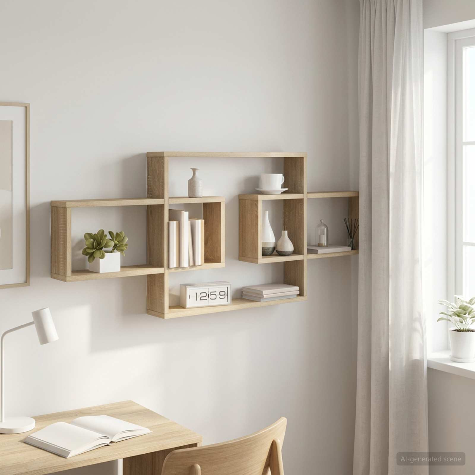 vidaXL Wandregal Sonoma-Eiche 130 x 10 x 50 cm Holzwerkstoff
