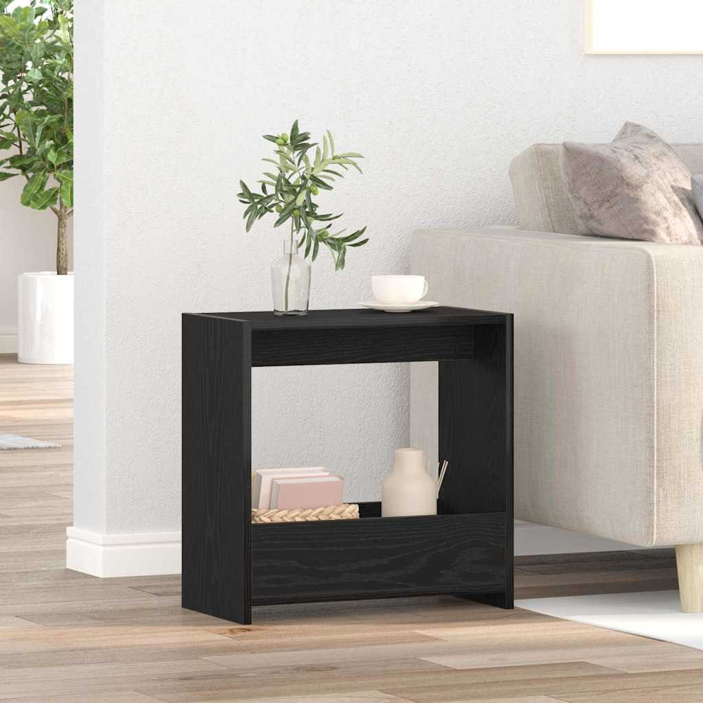 vidaXL Beistelltisch Schwarz Eichen-Optik 50 x 26 x 50 cm