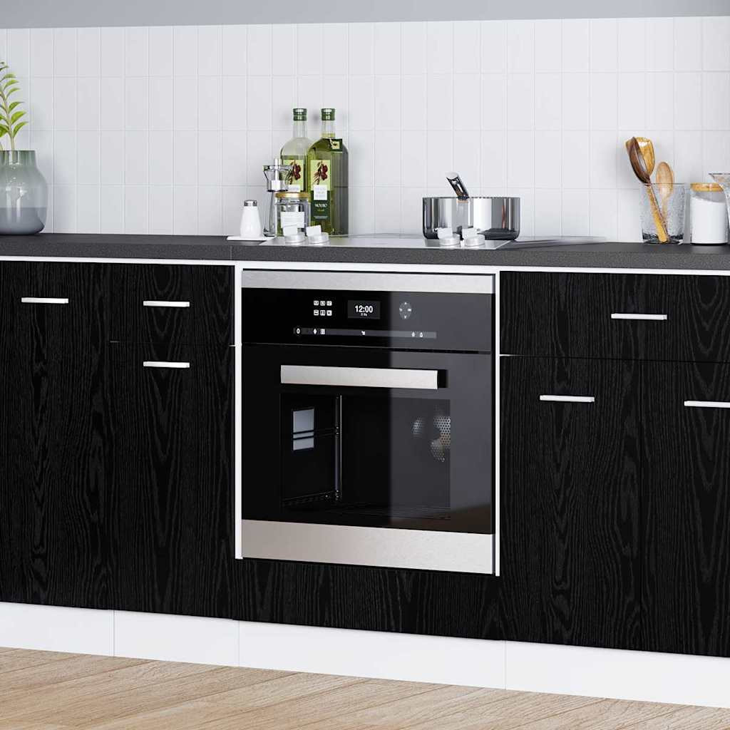 vidaXL Hängeschrank Schwarz Eichen-Optik 60 x 46 x 81,5 cm