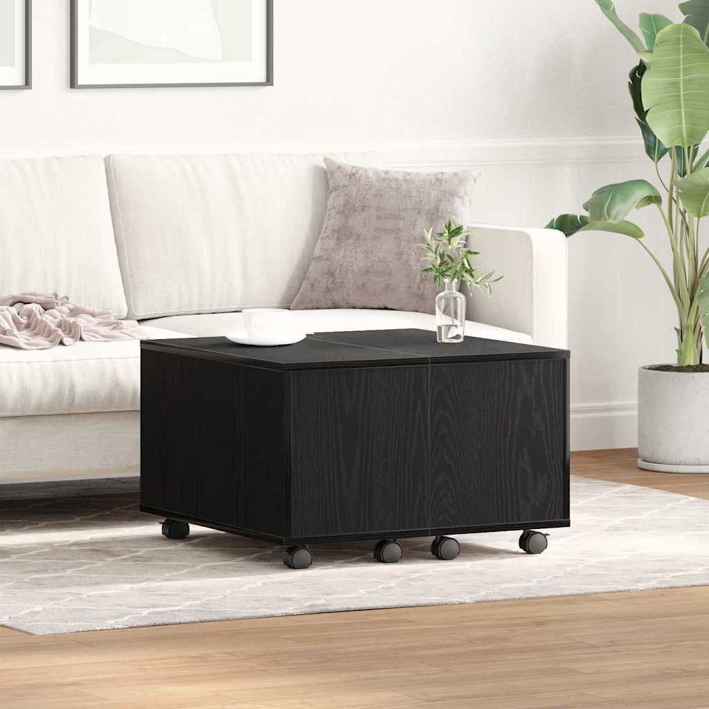 vidaXL Couchtisch Schwarz Eichen-Optik 60 x 60 x 38 cm Holzwerkstoff