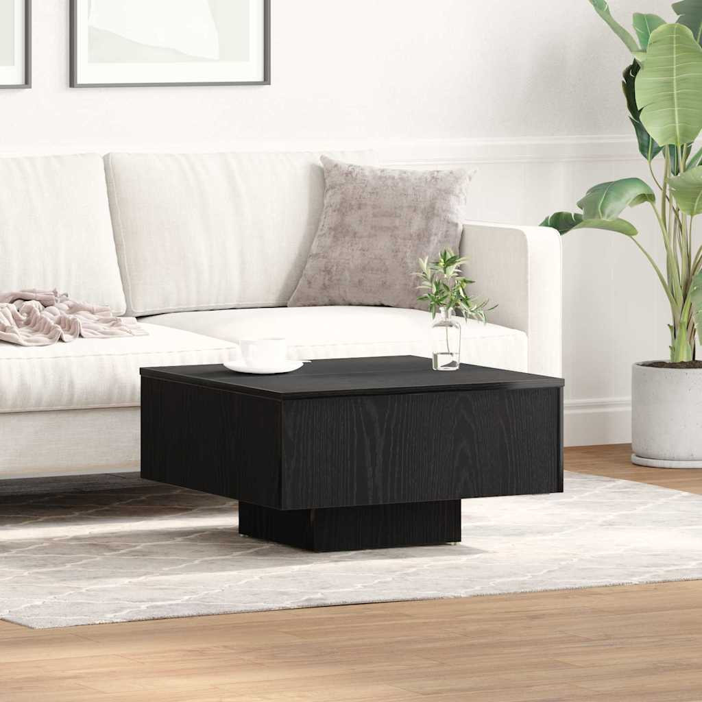 vidaXL Couchtisch Schwarz Eichen-Optik 60 x 60 x 31,5 cm Holzwerkstoff