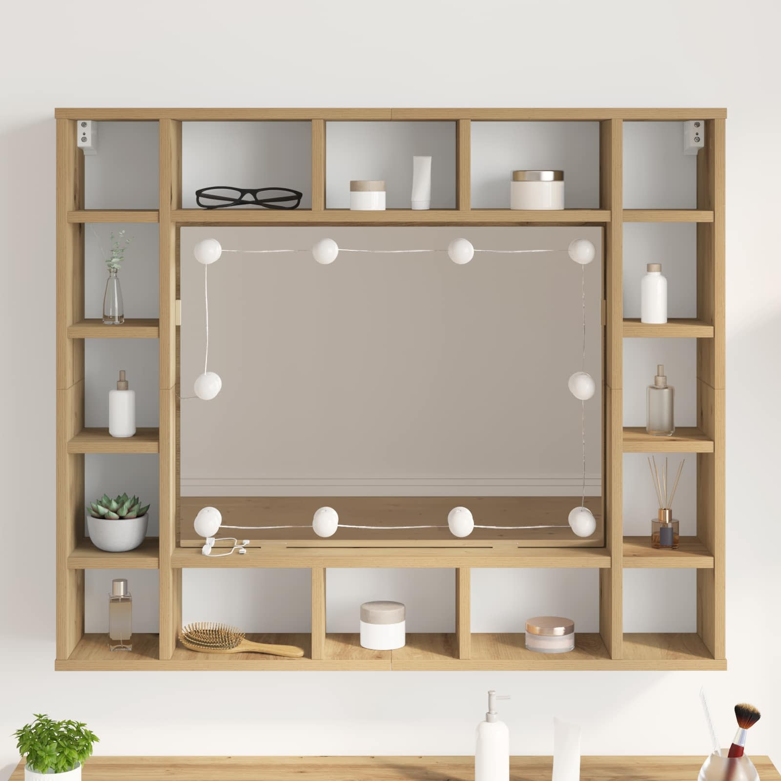 vidaXL Spiegelleuchten 12 pcs Weiß 4,5 x 4,5 x 4,8 cm Kunststoff