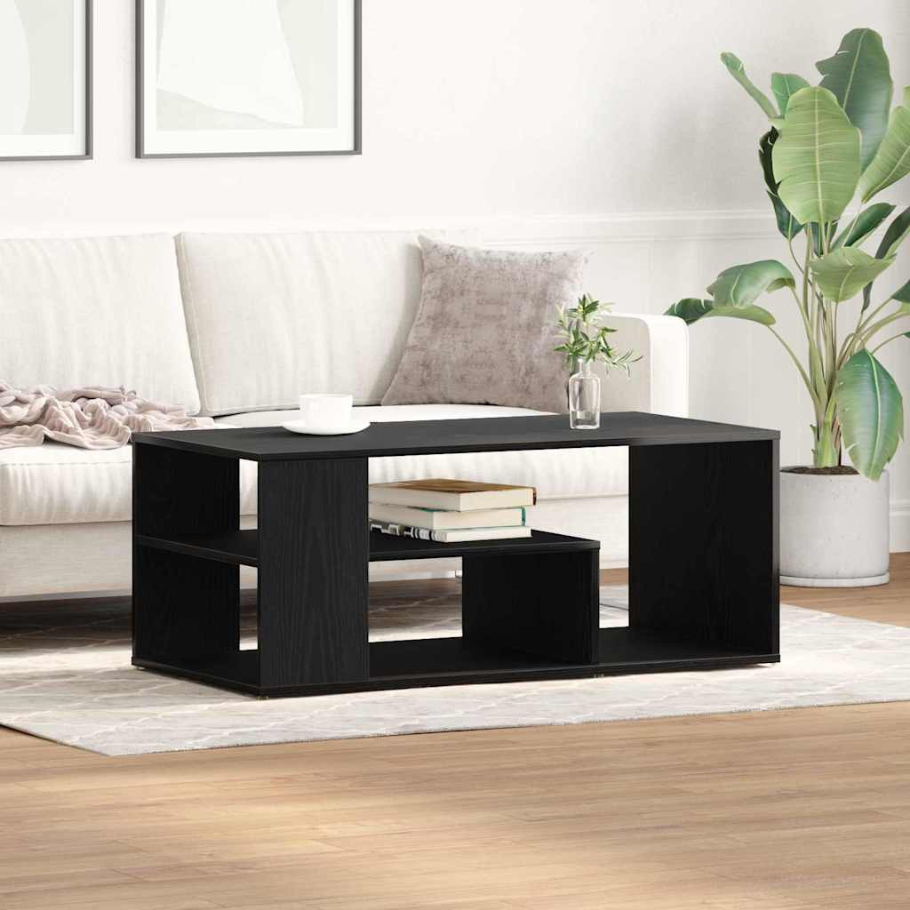 vidaXL Couchtisch Schwarz Eichen-Optik 100 x 50 x 40 cm Holzwerkstoff