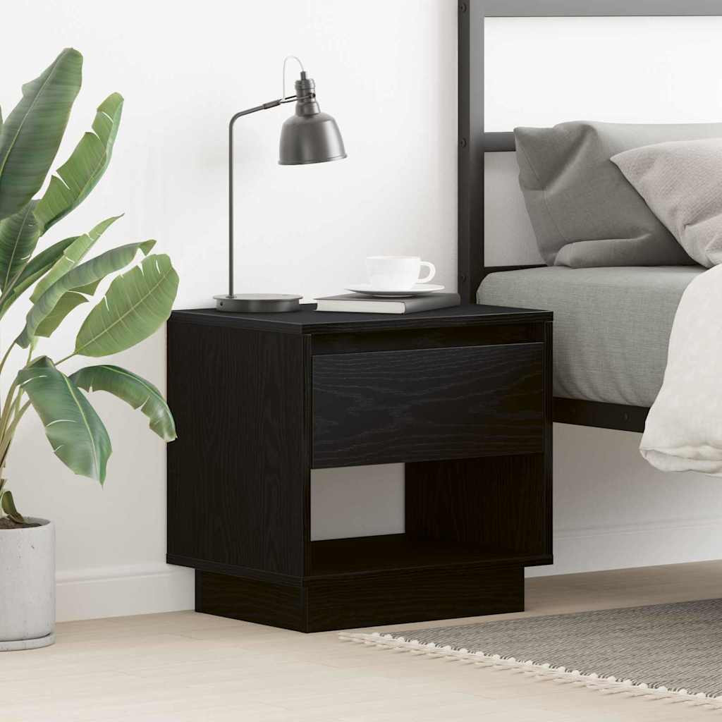 vidaXL Nachttisch Schwarz Eichen-Optik 45 x 34 x 44 cm Holzwerkstoff