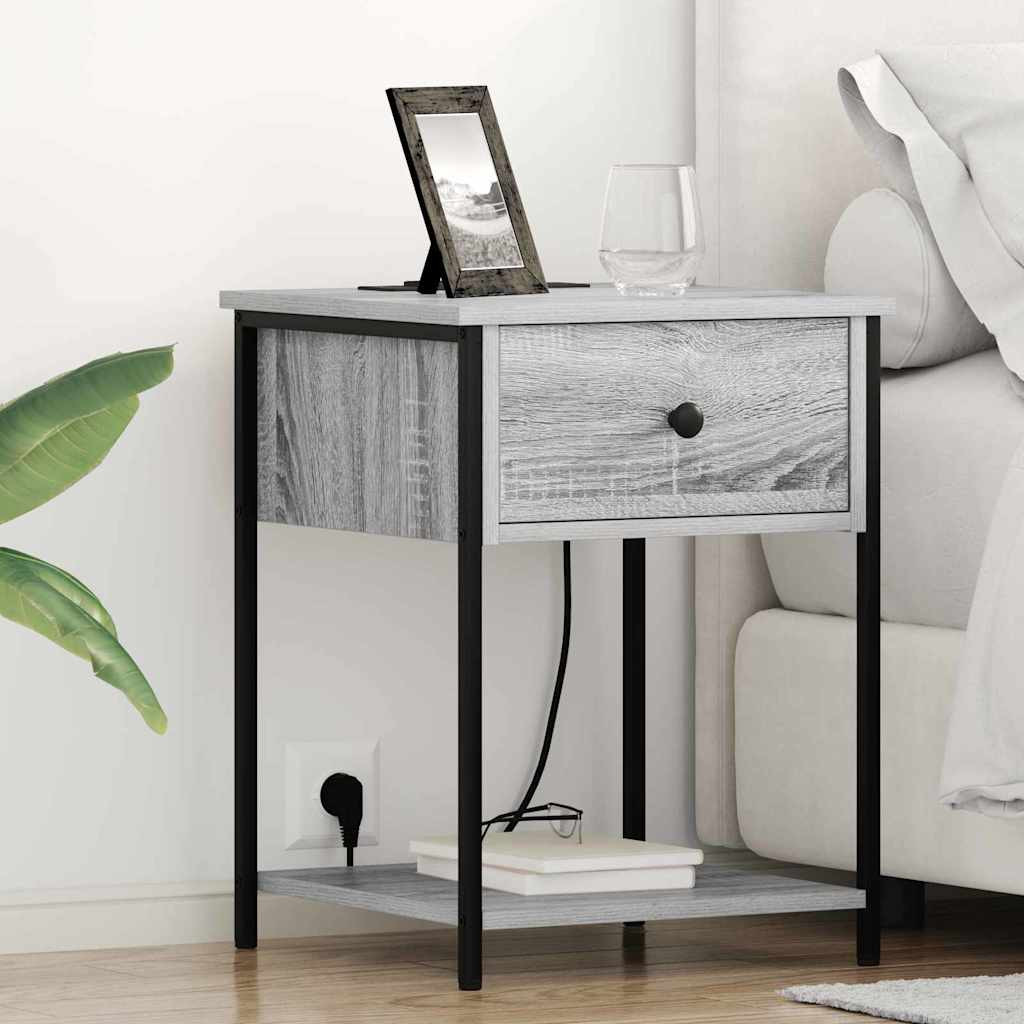 vidaXL Nachttisch Graues Sonoma 42 x 41 x 56 cm Holzwerkstoff